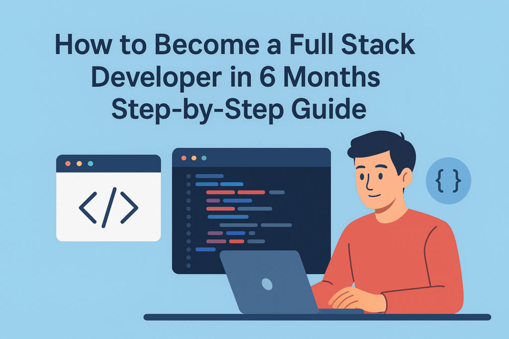 Student learning full stack development at Groot Academy Jaipur – step-by-step guide to becoming a full stack developer in 6 months.